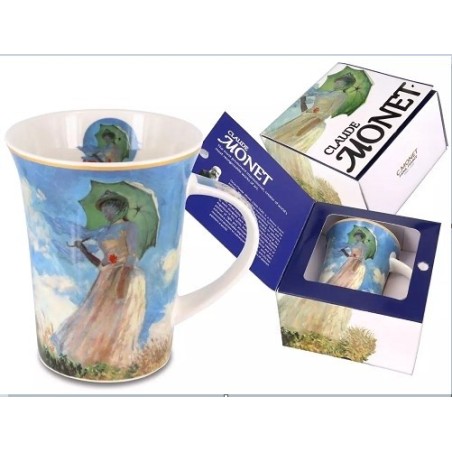 Tazza Porcellana Monet Donna con l'Ombrello 350ml |Carmani