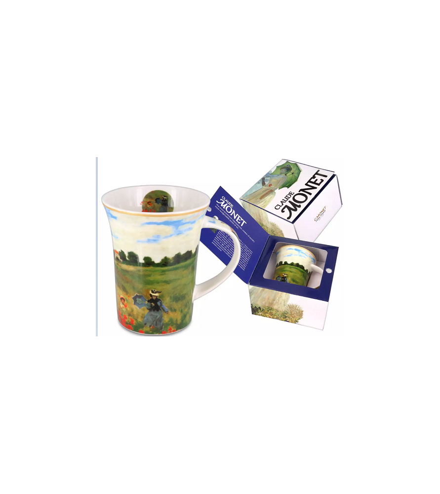 Tazza Monet Campo di papaveri in porcellana 350 ml | Carmani