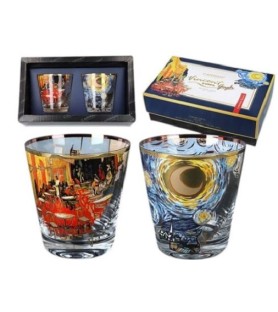 Set 2 Bicchieri Whisky Van Gogh Notte Stellata e Terrazza | Carmani
