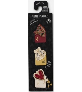 3 segnapagine a clip  magnetici– Falene Dorate- Bookaroo