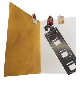 3 segnapagine a clip  magnetici– Falene Dorate- Bookaroo