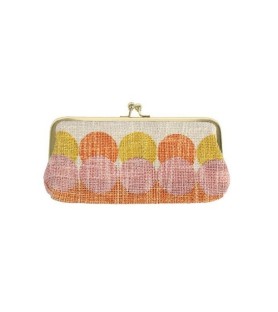 Pochette, portafoglio in cotone a clip 18x9cm -  Linea geometrica. Arte&bene.