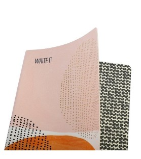 Taccuino soft  a righe 240 pagine. 15x21 cm. Linea geometrica. Arte&bene.
