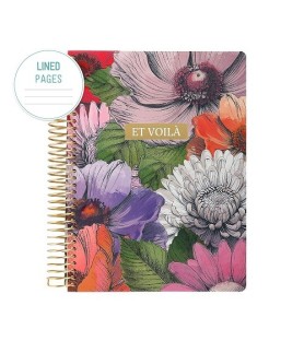 Taccuino spiralato 15x21 cm a righe. Linea Charming nature. Arte&bene.