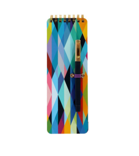 Bloc notes 7,5x21,5 cm con penna a  sfera