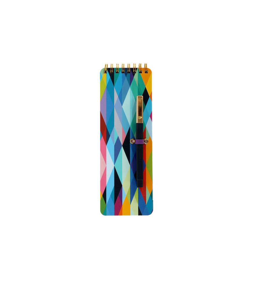 Bloc notes 7,5x21,5 cm con penna a  sfera