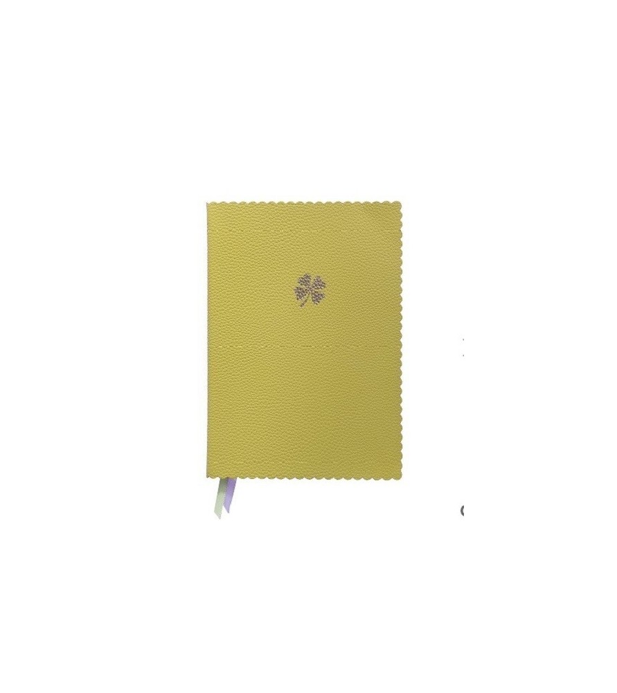 Taccuino notebook in pella vegana.  A5 puntinato.Arte&bene. Majoie lime