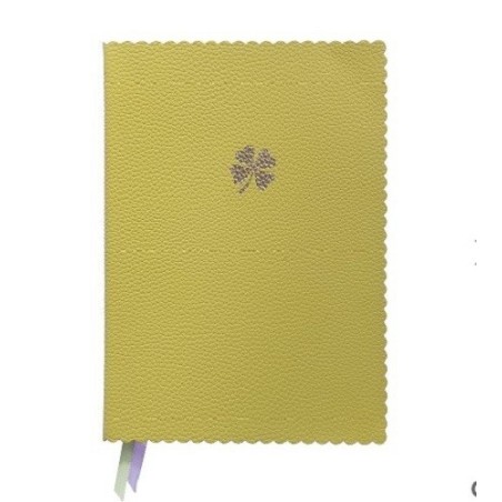 Taccuino notebook in pella vegana.  A5 puntinato.Arte&bene. Majoie lime