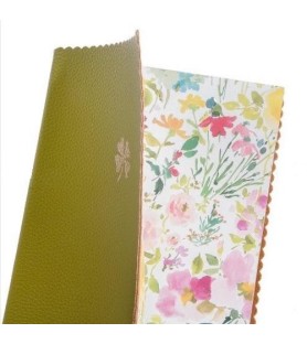 Taccuino notebook in pella vegana.  A5 puntinato.Arte&bene. Majoie lime