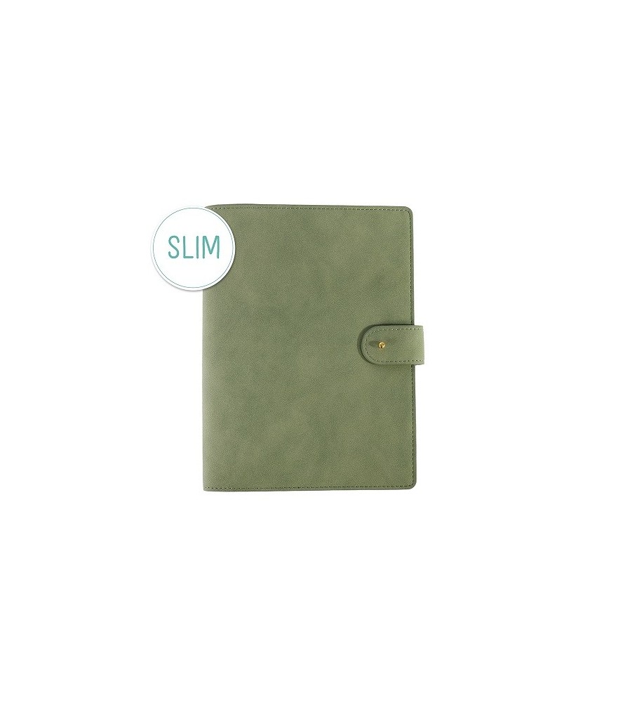 Taccuino notebook puntinato A5 con copertina vegana verde morbido. Arte&bene