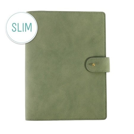 Taccuino notebook puntinato A5 con copertina vegana verde morbido. Arte&bene