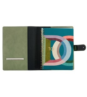 Taccuino notebook puntinato A5 con copertina vegana verde morbido. Arte&bene