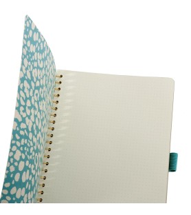 Taccuino notebook puntinato A5 con copertina vegana verde morbido. Arte&bene