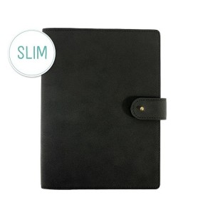 Taccuino notebook puntinato A5 con copertina vegana nero morbido.Arte&bene