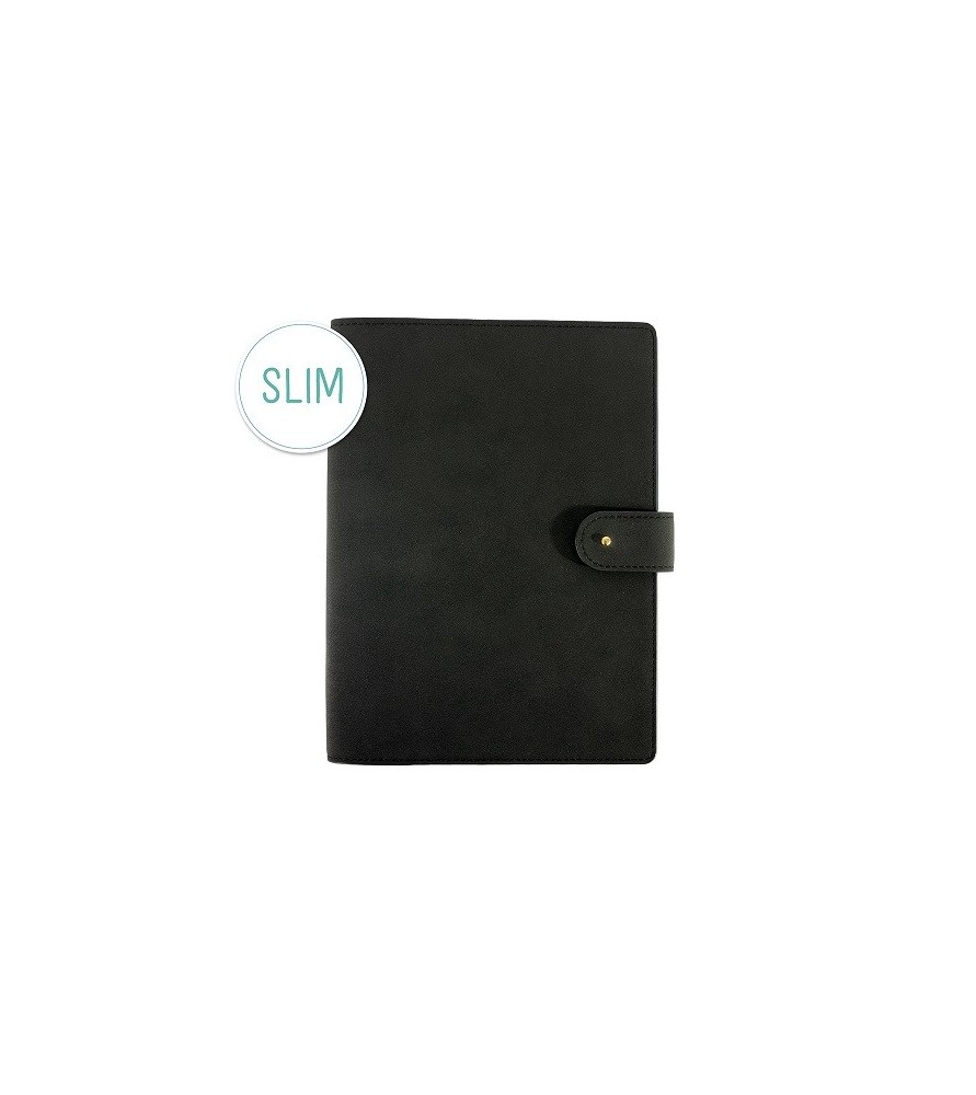 Taccuino notebook puntinato A5 con copertina vegana nero morbido.Arte&bene