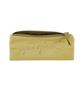 Astuccio, pochette con cerniera  in velluto Nessuno è perfetto . Arte&Bene