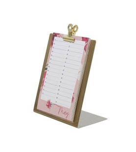 Calendario da tavolo con base acquerello rosa. Arte&bene