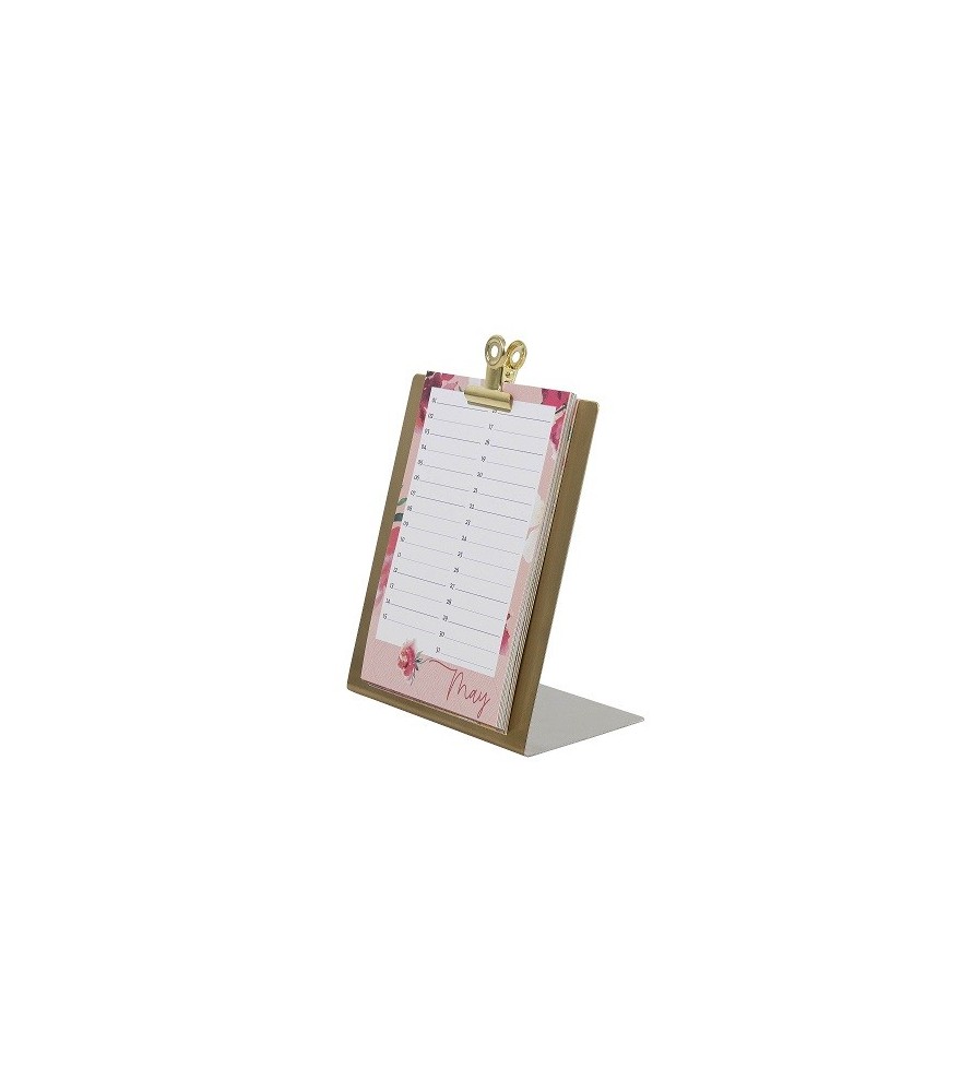 Calendario da tavolo con base acquerello rosa. Arte&bene