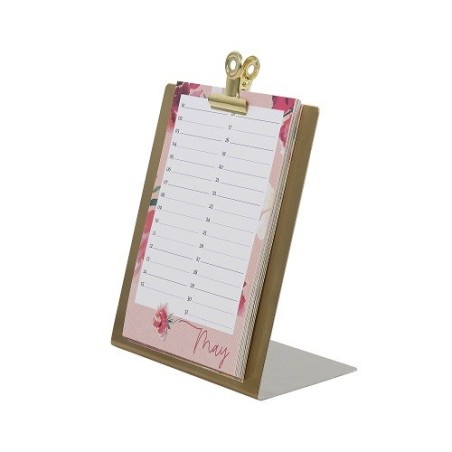 Calendario da tavolo con base acquerello rosa. Arte&bene