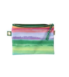 Pochette, astuccio ,strisce multicolor . 22x15cm. Arte&bene