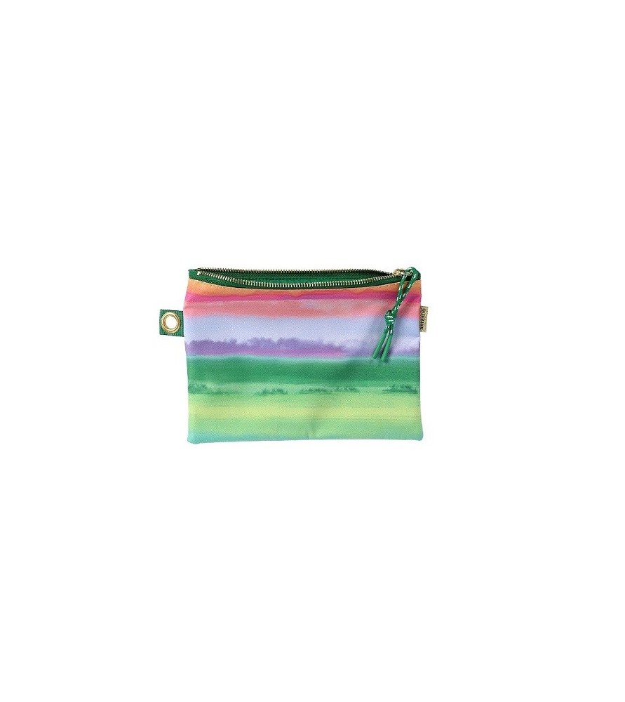 Pochette, astuccio ,strisce multicolor . 22x15cm. Arte&bene