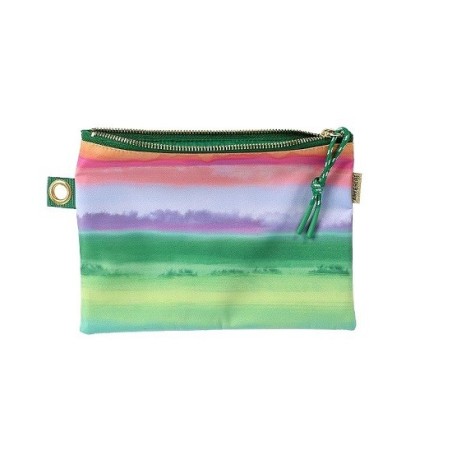Pochette, astuccio ,strisce multicolor . 22x15cm. Arte&bene