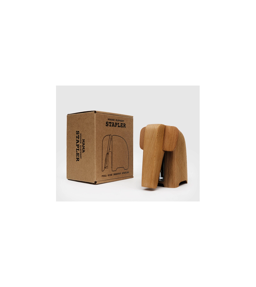 Cucitrice a forma di  elefante in legno - 8,5 x 6.5 cm