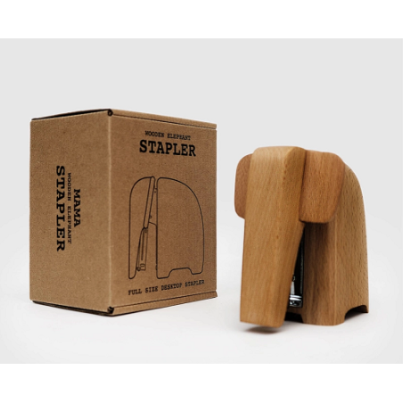 Cucitrice a forma di  elefante in legno - 8,5 x 6.5 cm