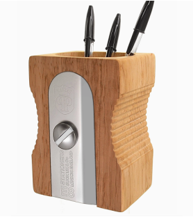 Temperamatite in legno per scrivania. Cm 8 x 12