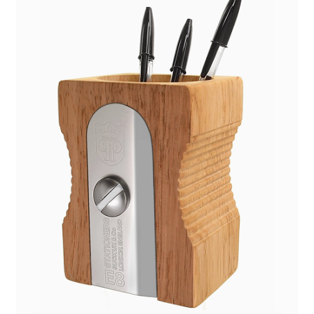 Temperamatite in legno per scrivania. Cm 8 x 12