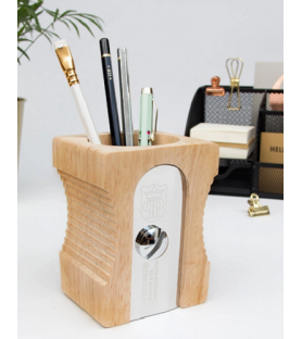 Temperamatite in legno per scrivania. Cm 8 x 12