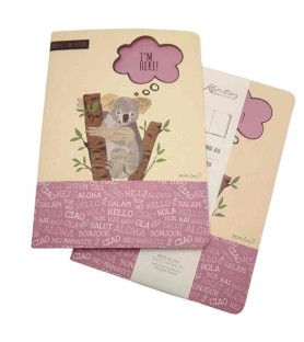 Quaderno morbido Koala 15x21cm.  64 PAG.Pagine avorio neutro.