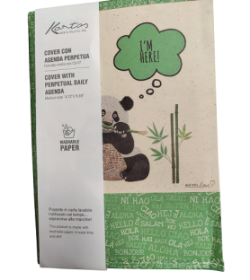 Agenda Giornaliera Perpetua PANDA cm12X17 in carta lavabile
