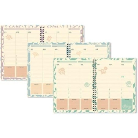 Agenda planner  settimanale  18x24 cm con spirale. Margherita. NON DATATO