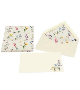 Plico 10 Buste+10 Fogli . 19x25 cm.  Wild Flowers