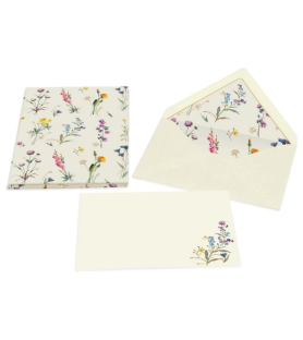 Plico 10 Fogli e Buste Wild Flowers Kartos 19x25 cm