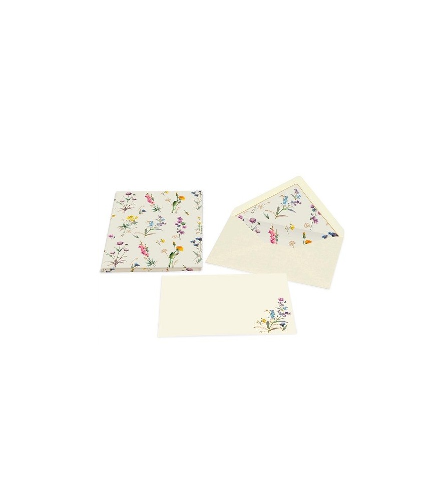Plico 10 Buste+10 Fogli . 19x25 cm.  Wild Flowers