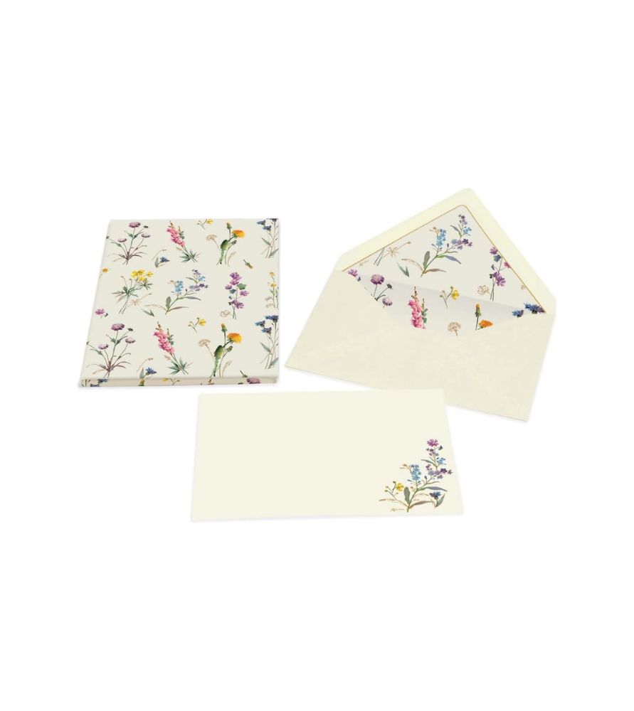 Plico 10 Fogli e Buste Wild Flowers Kartos 19x25 cm