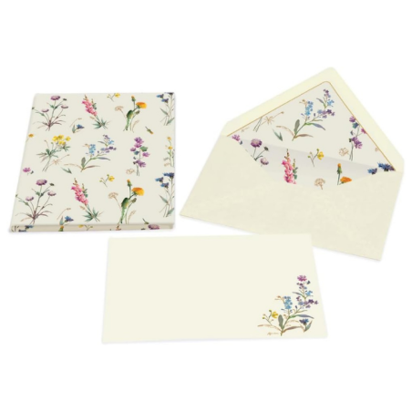 Plico 10 Fogli e Buste Wild Flowers Kartos 19x25 cm