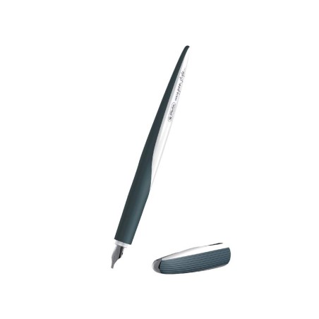 Set calligrafico Herlitz Nicewrite con stilografica calligrafica con 3 pennini in diverse larghezze fusto Nero