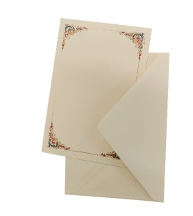 Blocchetto elegante  da 10 buste+biglietto in 5 soggetti. 17,5x12 cm.Classici