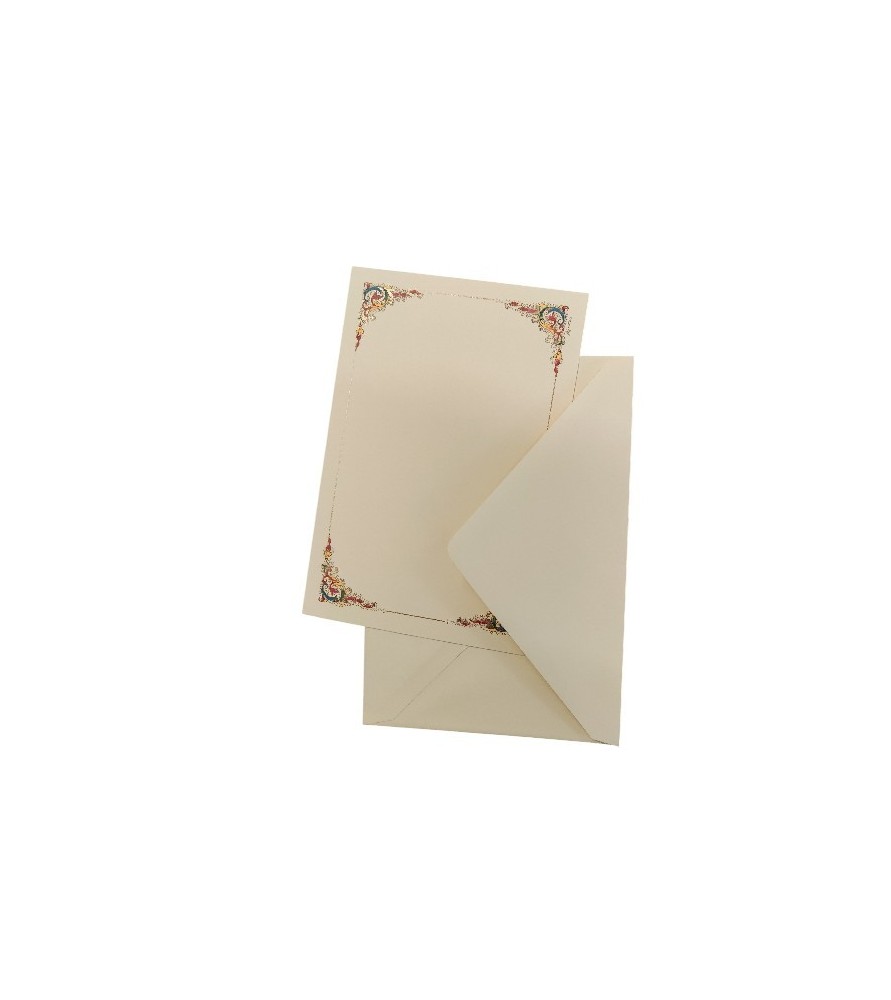 Blocchetto elegante  da 10 buste+biglietto in 5 soggetti. 17,5x12 cm.Classici