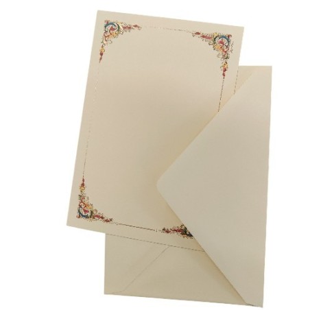 Blocchetto elegante  da 10 buste+biglietto in 5 soggetti. 17,5x12 cm.Classici