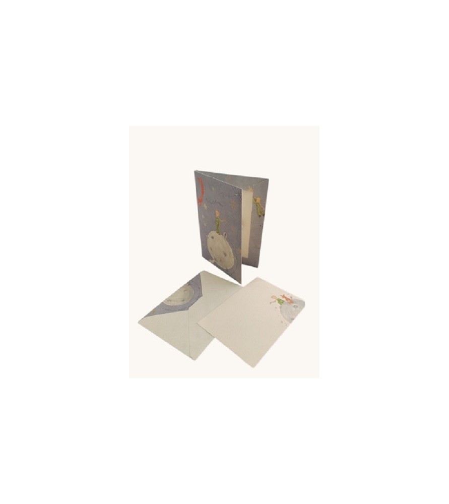 Carta da lettera pocket con busta 7x11 cm.Il piccolo principe.