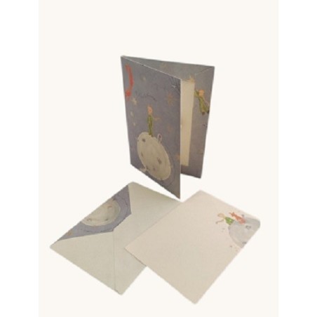 Carta da lettera pocket con busta 7x11 cm.Il piccolo principe.