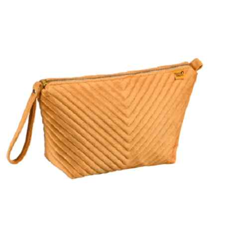 Pochette con zip ad 1 scomparto, in velluto. Colette.  27 x 17 x 8 cm
