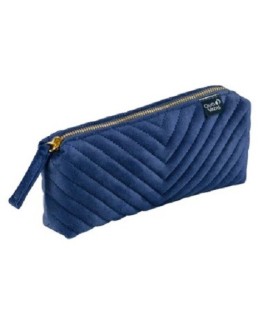Astuccio, pochette con zip ad 1 scomparto. Colette. blu