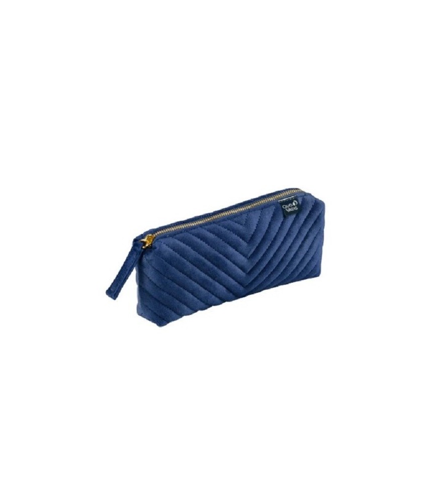 Astuccio, pochette con zip ad 1 scomparto. Colette. blu