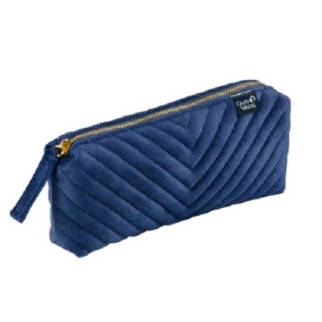 Astuccio, pochette con zip ad 1 scomparto. Colette. blu
