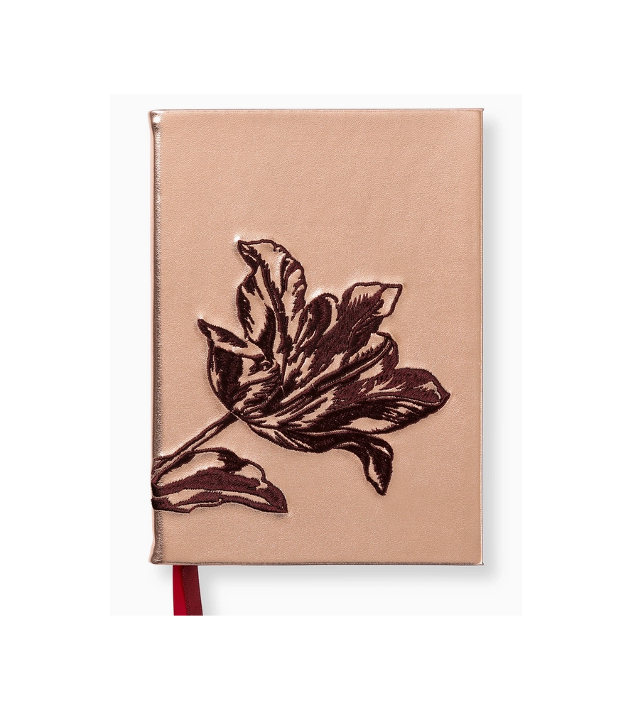 Quaderno Taccuino ricamato Tulip. 13,5 x 18,5 x 1,5 cm